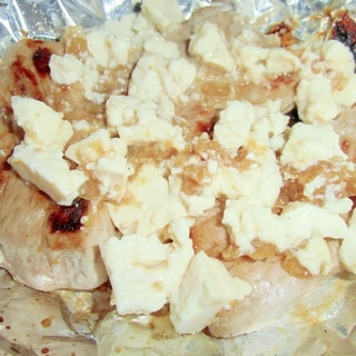 豚ロースの生姜ニンニク焼き、豆腐柚子味噌タレ